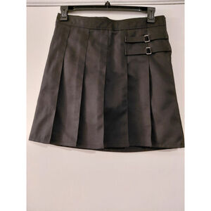 Ladies Size 16 French Toast Black Skort Skirt with Shorts Zip Up Side Stretch